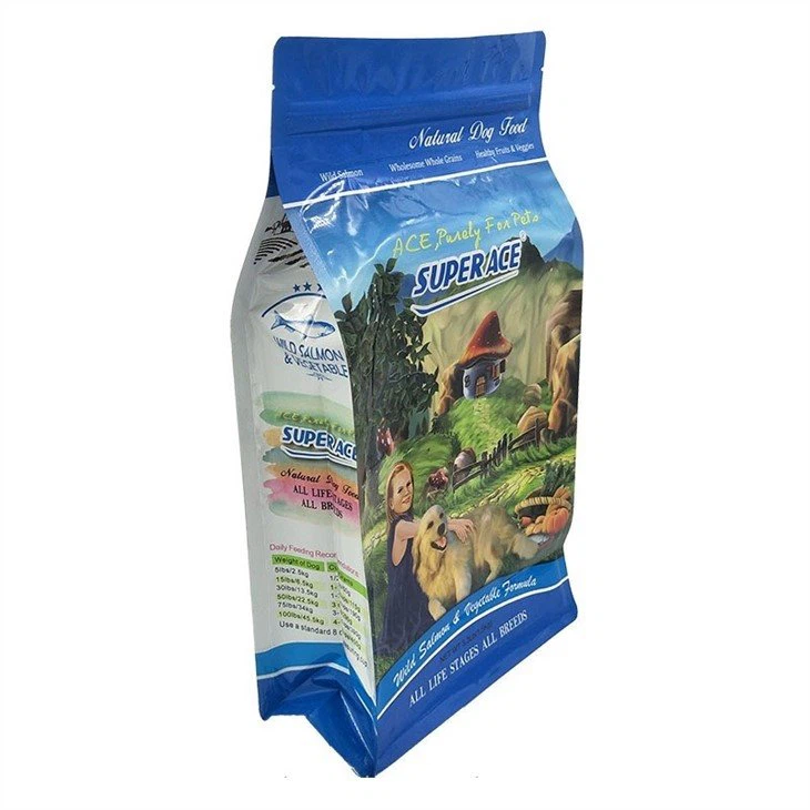 Flat Bottom Dog Food Packaging Bag with Zipper Flat Bottom Dog Food Packaging Bag with Zipper
